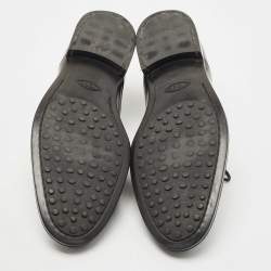 Pre Owned Tod's Black Leather Lace Up Oxford Size 43