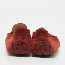 Tod's Brown Suede Penny Slip On Loafers Size 41
