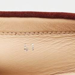 Tod's Brown Suede Penny Slip On Loafers Size 41