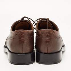 Tod's Leather Brown Brogue Leather Lace Up Derby Size 44.5