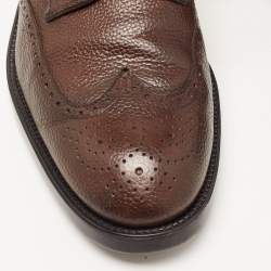 Tod's Leather Brown Brogue Leather Lace Up Derby Size 44.5