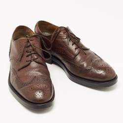 Tod's Leather Brown Brogue Leather Lace Up Derby Size 44.5