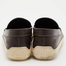 Tod's Brown Leather Driver Loafers Size 39.5