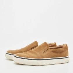 مملوكة مسبقًا Tod's Brown Suede Slip On Sneakers Size 42 