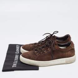 Tod's Brown Suede Low Top Sneakers Size 41