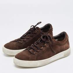 Tod's Brown Suede Low Top Sneakers Size 41