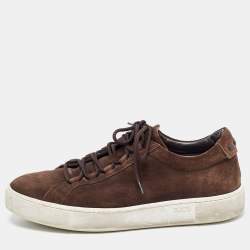 Tod's Brown Suede Low Top Sneakers Size 41