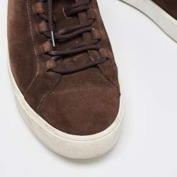 Tod's Brown Suede Low Top Sneakers Size 41