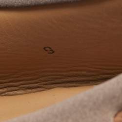 Pre Owned Tod's Light Brown Suede Bow Slip On Loafers Size 43