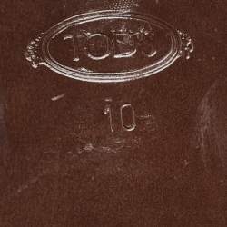 مملوكة مسبقًا Tod's Brown Leather Penny Slip On Loafers Size 44.5