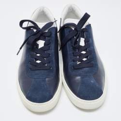Tod's Blue Leather Low Top Sneakers Size 44