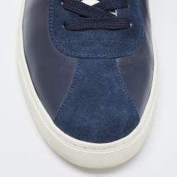 Tod's Blue Leather Low Top Sneakers Size 44