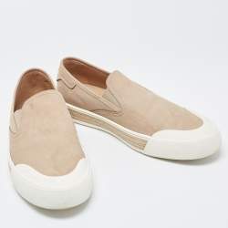 Tod's Brown Nubuck Leather Slip on Espadrille Loafers Size 43