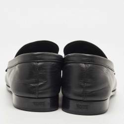 Tod's Black Leather Slip On Loafers Size 44.5