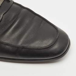 Tod's Black Leather Slip On Loafers Size 44.5