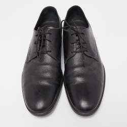 Tod's Black Textured Leather Lace Up Derby Size 42