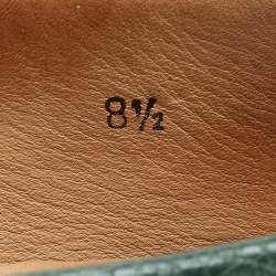 Tod's Green Leather Bow Loafers Size 42.5 