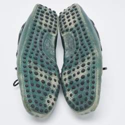 Tod's Green Leather Bow Loafers Size 42.5 