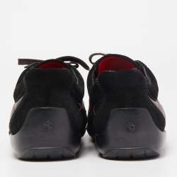 Tod's For Ferrari Black Suede And Leather Sneakers Size 45.5