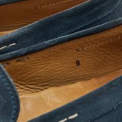 Tod's Blue Suede Gommino Driving Loafers Size 42