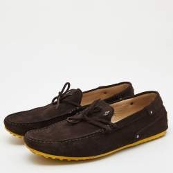 Tod's Brown Suede Slip On Loafers Size 42.5