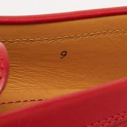 Tod's for Ferrari Red Leather Slip On Loafers Size 43