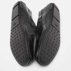 Pre Owned Tod's Black Leather Slip On Loafers Size 44