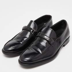 Tod's Black Patent Leather Slip on Loafers Size 39.5