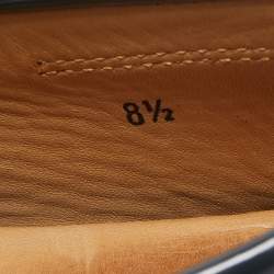 Pre Owned Tod's Green Patent Leather Slip On Loafers Size 42.5