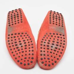 مملوكة مسبقًا Tod's By Ferrari Red Suede Penny Slip On Loafers Size 42