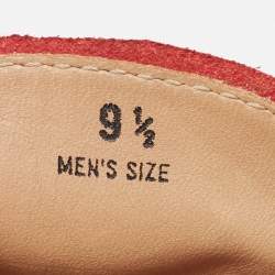 Tod's Red Leather Bow Slip On Loafers Size 44