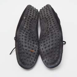 Pre Owned Tod's Black Suede Gommino Driving Loafers Size 43