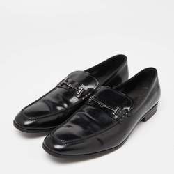 Pre Owned Tod's Black Leather Slip On Loafers Size 44.5 