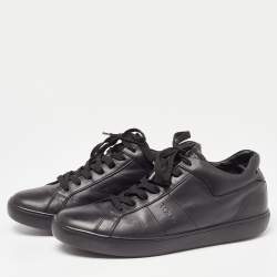 مملوكة مسبقًا حذاء رياضي تودز جلد أسود بعنق منخفض مقاس 44