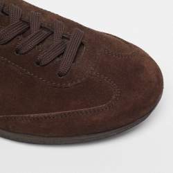 Tod's Brown Suede Lace Up Sneakers Size 39.5