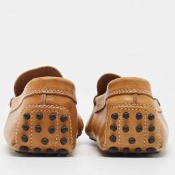 مملوكة مسبقًا Tod's Tan Leather Slip On Loafers Size 38.5