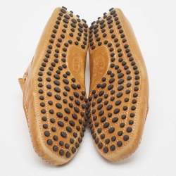 مملوكة مسبقًا Tod's Tan Leather Slip On Loafers Size 38.5