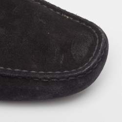 Tod's Black Suede Penny Loafers Size 39