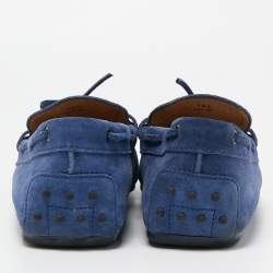 Pre Owned حذاء لوفرز تودز دريفينغ فيونكة سويدي أزرق مقاس 44