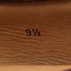 مملوكة مسبقًا Tod's Burgundy Suede Bow Slip On Loafers Size 44