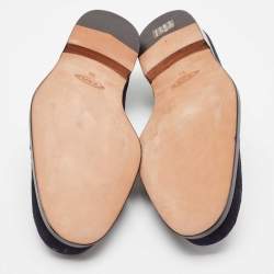 Tod's Navy Blue Suede Bit Slip On Loafers Size 44.5