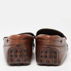 Tod's Brown Leather Penny Loafers Size 39.5