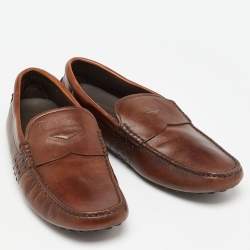 Tod's Brown Leather Penny Loafers Size 39.5