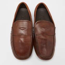 Tod's Brown Leather Penny Loafers Size 39.5