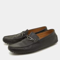 Tod's Black Leather Slip On Loafers Size 41