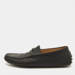 Tod's Black Leather Slip On Loafers Size 41