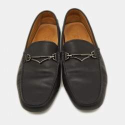 Tod's Black Leather Slip On Loafers Size 41