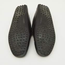 Tod's Black Leather Slip On Loafers Size 41