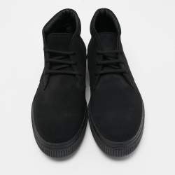 Pre Owned Tod's Black Suede  Lace Up Sneakers Size 43