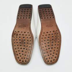 Pre Owned لوفرز تودز سليب أون جلد أبيض مقاس 42.5